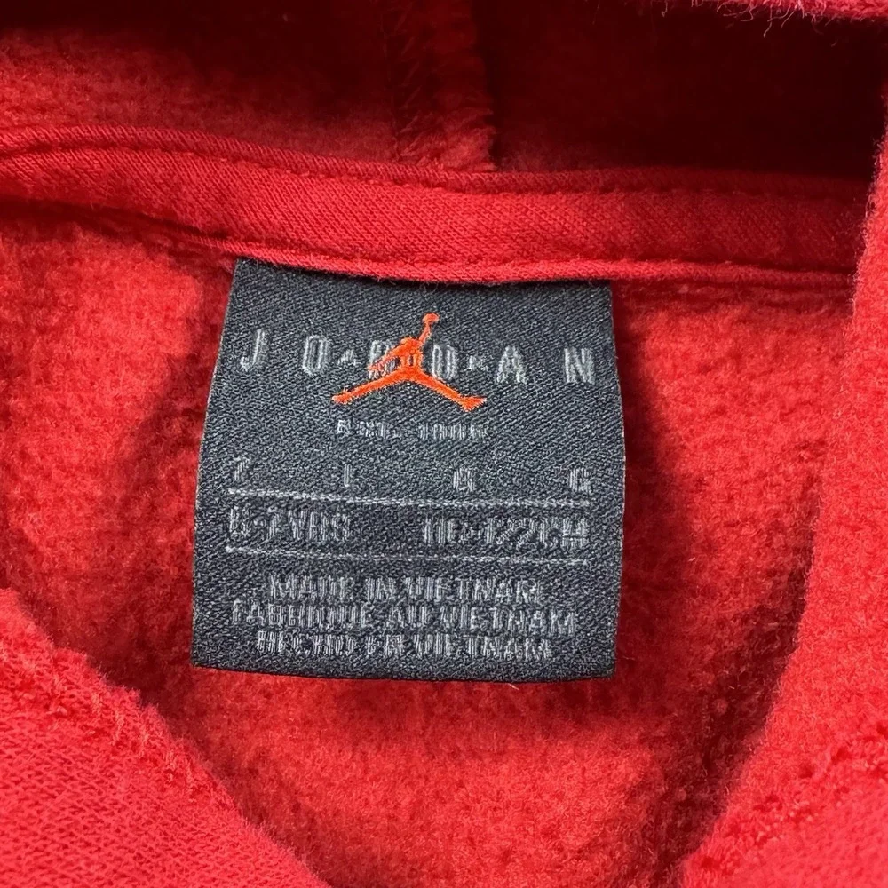 Nike Air Jordan Youth 6-7 Yrs Brooklyn Fleece Hoodie Jogger Sweatpants Set Red